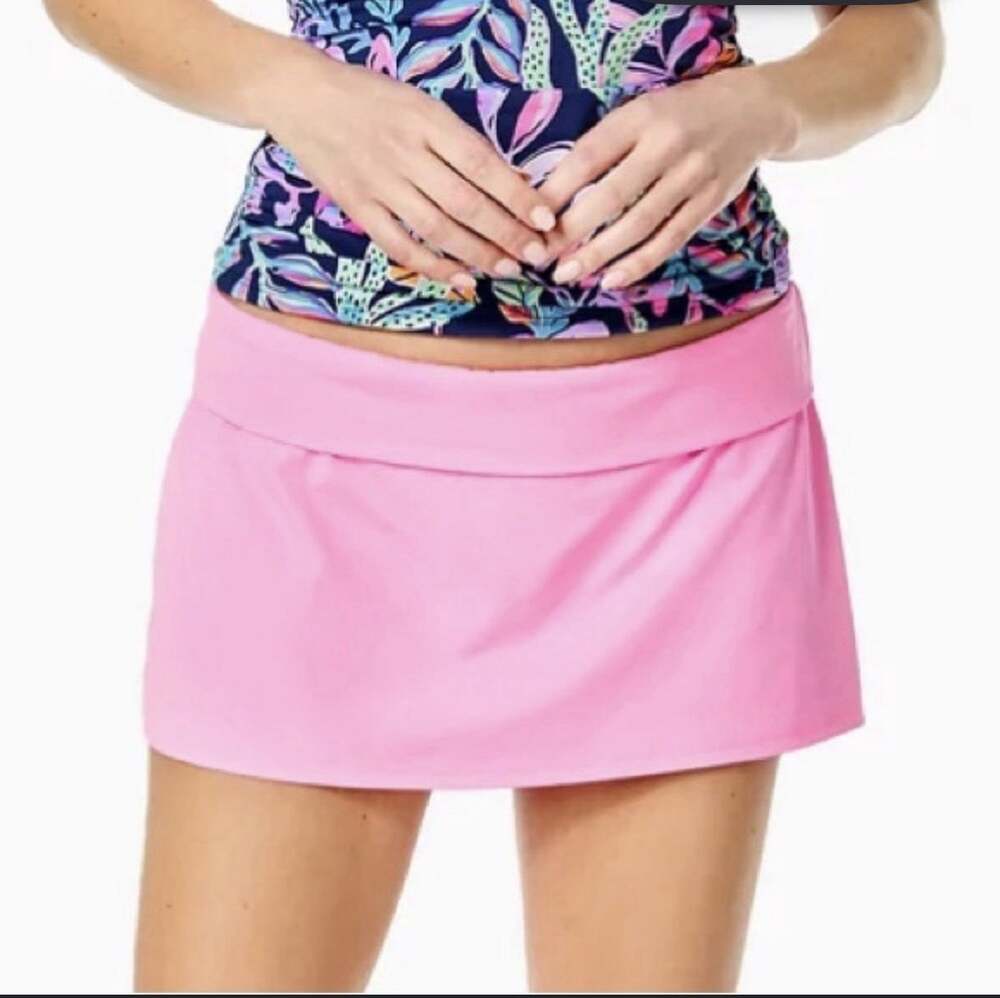 NWT LILLY PULITZER Calah Skirted Swim Bottom, Pink Shandy Size 14